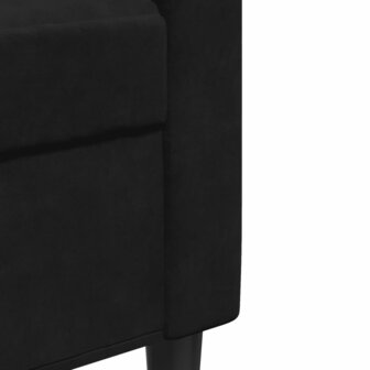 Driezitsbank 180 cm fluweel zwart 7