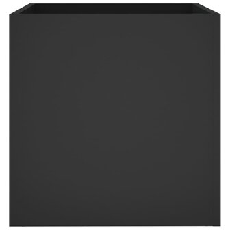 Plantenbak 40x40x40 cm bewerkt hout zwart 5
