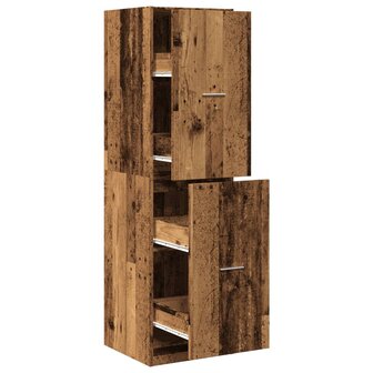 Apothekerskast 40x41x144,5 cm bewerkt hout oud houtkleurig 2