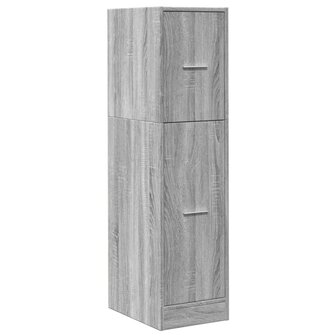 Apothekerskast 30x41x118 cm bewerkt hout grijs sonoma eiken 3