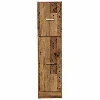 Apothekerskast 30x41x118 cm bewerkt hout oud houtkleurig 5