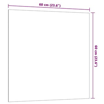 Wandmagneetbord 60x60 cm gehard glas wit 6