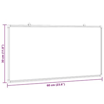 Whiteboard magnetisch 60x30x1,7 cm aluminium 6