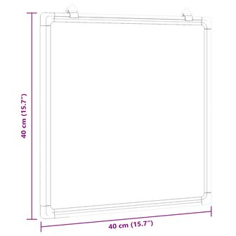 Whiteboard magnetisch 40x40x1,7 cm aluminium 6