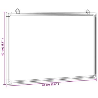 Whiteboard magnetisch 60x40x1,7 cm aluminium 6