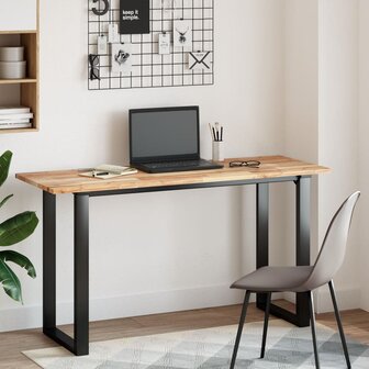 Bureaublad 120x50x2 cm onbehandeld massief acaciahout 2