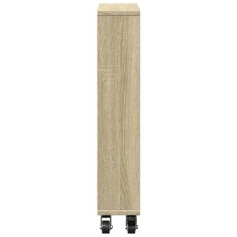 Opbergtrolley smal 48x13x68 cm bewerkt hout sonoma eikenkleurig 5