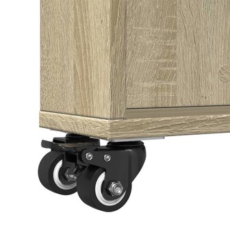 Opbergtrolley smal 48x13x68 cm bewerkt hout sonoma eikenkleurig 8