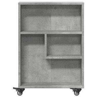 Opbergtrolley smal 48x13x68 cm bewerkt hout betongrijs 4