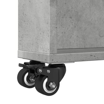 Opbergtrolley smal 48x13x68 cm bewerkt hout betongrijs 8