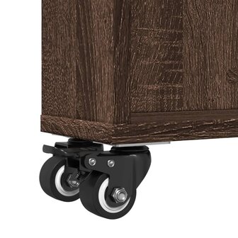 Opbergtrolley smal 48x13x68 cm bewerkt hout bruin eikenkleurig 8