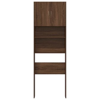 Wasmachinekast 64x24x190 cm bewerkt hout bruin eikenkleurig 5