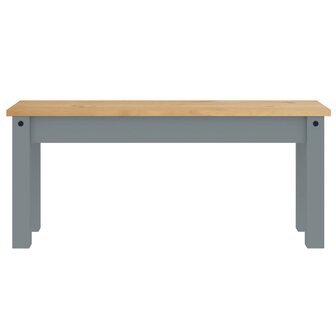 Eetkamerbank Panama 105x30x45 cm massief grenenhout grijs 4