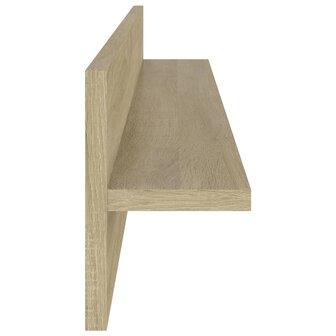 Wandschappen 2 st 80x11,5x18cm bewerkt hout sonoma eikenkleurig 5