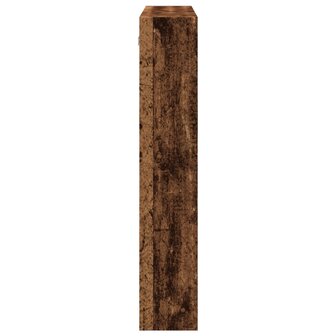 Wandkast 80x15x80 cm bewerkt hout oud houtkleurig 5
