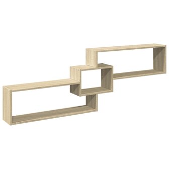 Wandkast 158x18x53 cm bewerkt hout sonoma eikenkleurig 2