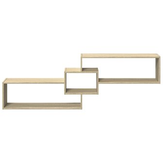 Wandkast 158x18x53 cm bewerkt hout sonoma eikenkleurig 4
