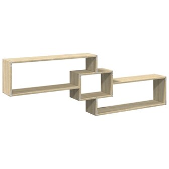 Wandkast 158x18x53 cm bewerkt hout sonoma eikenkleurig 6