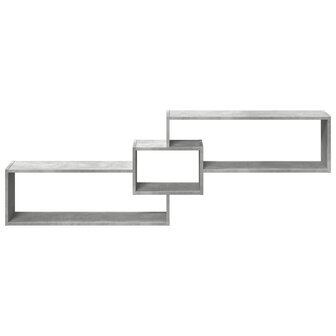 Wandkast 158x18x53 cm bewerkt hout betongrijs 4
