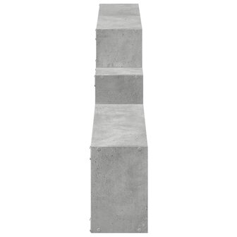 Wandkast 158x18x53 cm bewerkt hout betongrijs 5