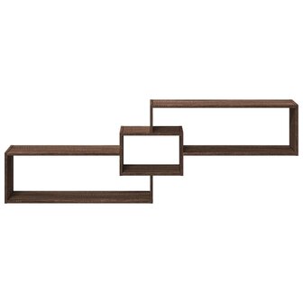 Wandkast 158x18x53 cm bewerkt hout bruin eikenkleur 4