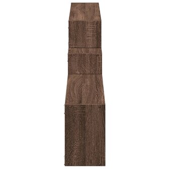 Wandkast 158x18x53 cm bewerkt hout bruin eikenkleur 5