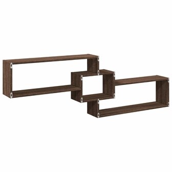 Wandkast 158x18x53 cm bewerkt hout bruin eikenkleur 6