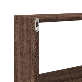 Wandkast 158x18x53 cm bewerkt hout bruin eikenkleur 8