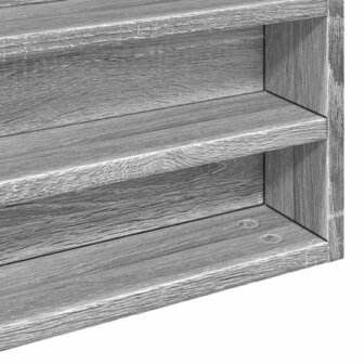 Vitrinekast 100x8,5x75 cm bewerkt hout grijs sonoma eikenkleur 7