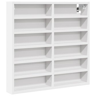 Vitrinekast 60x8,5x58 cm bewerkt hout wit 2