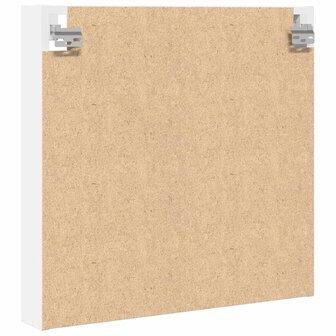 Vitrinekast 60x8,5x58 cm bewerkt hout wit 6