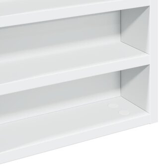 Vitrinekast 60x8,5x58 cm bewerkt hout wit 7