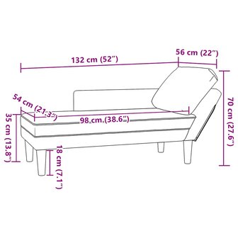 Chaise longue met kussen corduroy stof lichtgroen grijs 9
