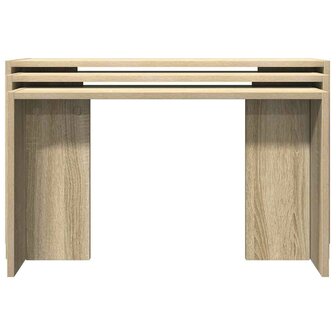 3-delige Tafeltjesset bewerkt hout sonoma eikenkleurig 4