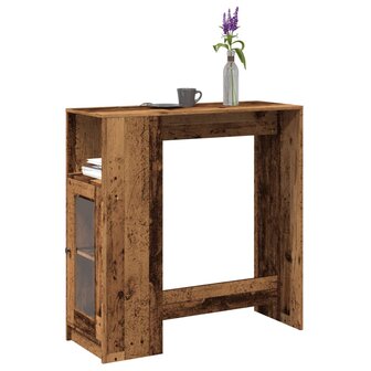 Bartafel met rekken 101x40x103,5 cm bewerkt hout oud houtkleur 1