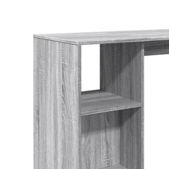 Bartafel met schap 124x46x103,5 cm bewerkt hout grijs sonoma 7