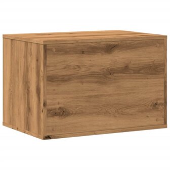 Kattenbakkast 60x40x40 cm bewerkt hout artisanaal eikenkleurig 7