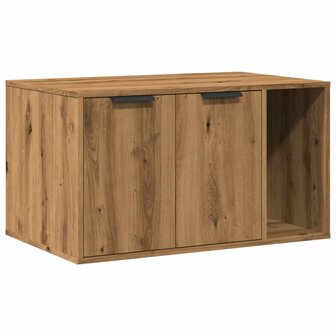 Kattenbakkast 80x50x45 cm bewerkt hout artisanaal eikenkleurig 2