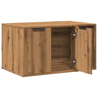 Kattenbakkast 80x50x45 cm bewerkt hout artisanaal eikenkleurig 4