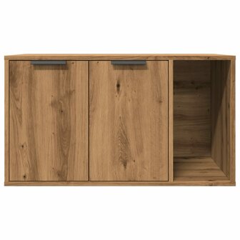 Kattenbakkast 80x50x45 cm bewerkt hout artisanaal eikenkleurig 5