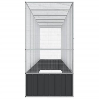 Voli&egrave;re met verlengstuk 626,5x107x212 m staal zilverkleurig 4