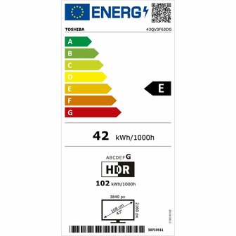 Smart TV Toshiba 43QV3F63DG 4K Ultra HD 43&quot; QLED 5