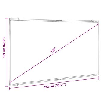 Projectiescherm wandhangend 120 inch 16:9 7