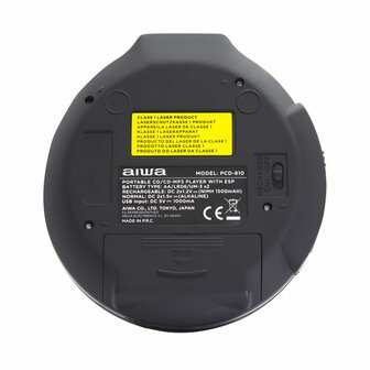 CD/MP3 player Aiwa Draagbaar Zwart 4