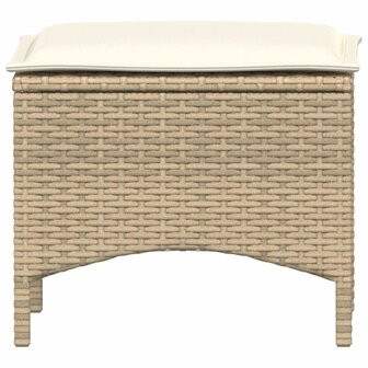 3-delige Tuinset met kussens poly rattan beige 8