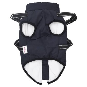 Hondenjas met harnas waterdicht reflecterend marineblauw L32 5