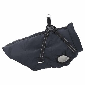 Hondenjas met harnas waterdicht reflecterend marineblauw L48 4