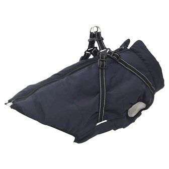 Hondenjas met harnas waterdicht reflecterend marineblauw L52 1