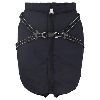 Hondenjas met harnas waterdicht reflecterend marineblauw L52 2