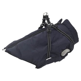 Hondenjas met harnas waterdicht reflecterend marineblauw L68 1